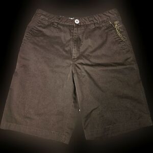 Men's Quicksilver Brown Bermuda Skate Shorts.  Embroidered Size 32